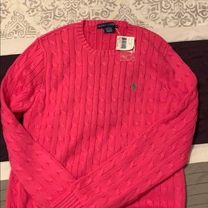 Brand New Pink Polo Sweater